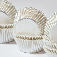 White Foil Baking Cups 50pk