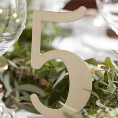 Wooden Wedding Table Numbers 12pk