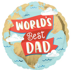 World's Best Dad Round Foil Balloon