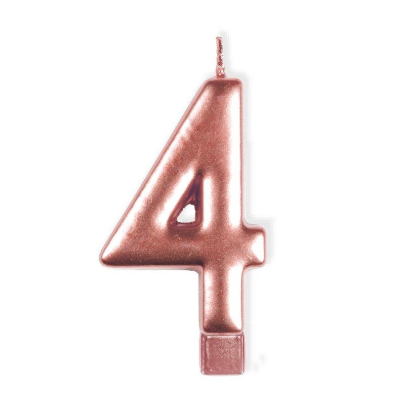 Rose Gold Candle - Number 4 - The Party Room