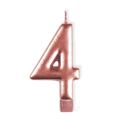 Rose Gold Candle - Number 4 - The Party Room