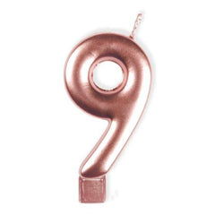 Rose Gold Candle - Number 9 - The Party Room