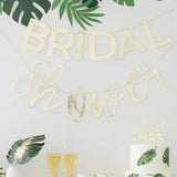 Botanical Hen Party Gold Bridal Shower Banner - The Party Room