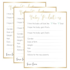 Baby Shower Predictions Game Sheets - The Party Room