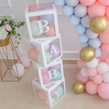 White Baby Balloon Boxes - The Party Room
