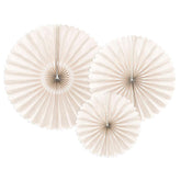 Beige Paper Fans - The Party Room