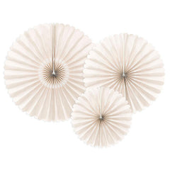 Beige Paper Fans - The Party Room
