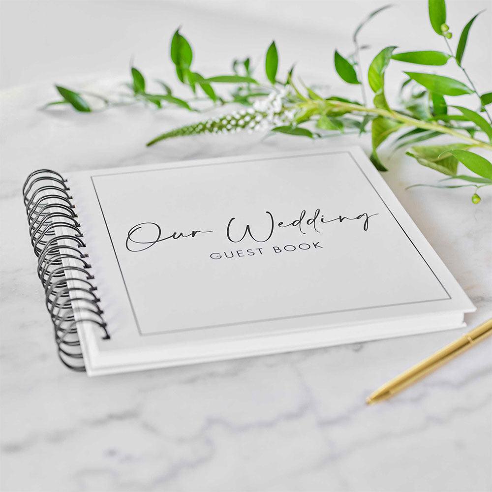 Black & White Wedding Guest Book - The Party Room