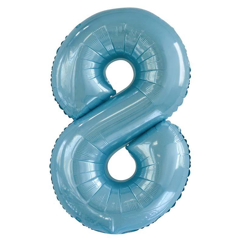 Blue Giant Foil Number Balloon - 8 - The Party Room