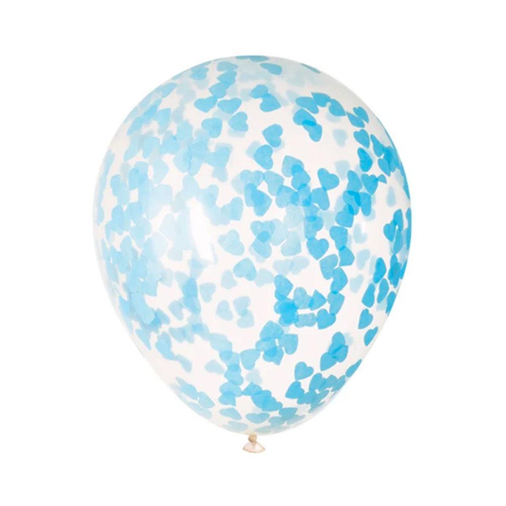 Blue Hearts Confetti Balloons - The Party Room