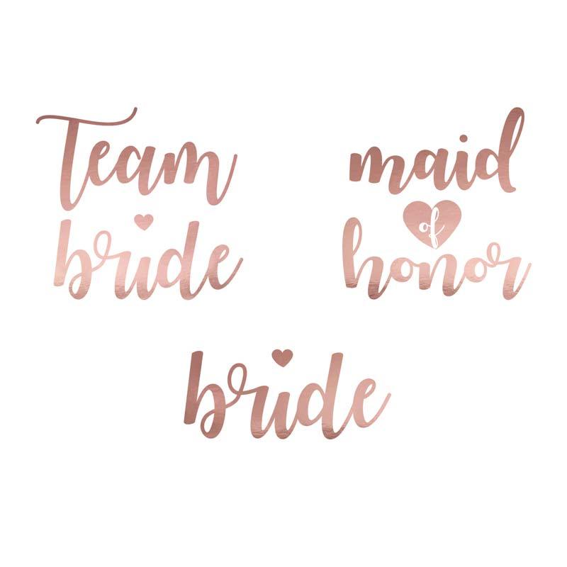 Rose Gold Bachelorette Party Temporary Tattoos - The Party Room