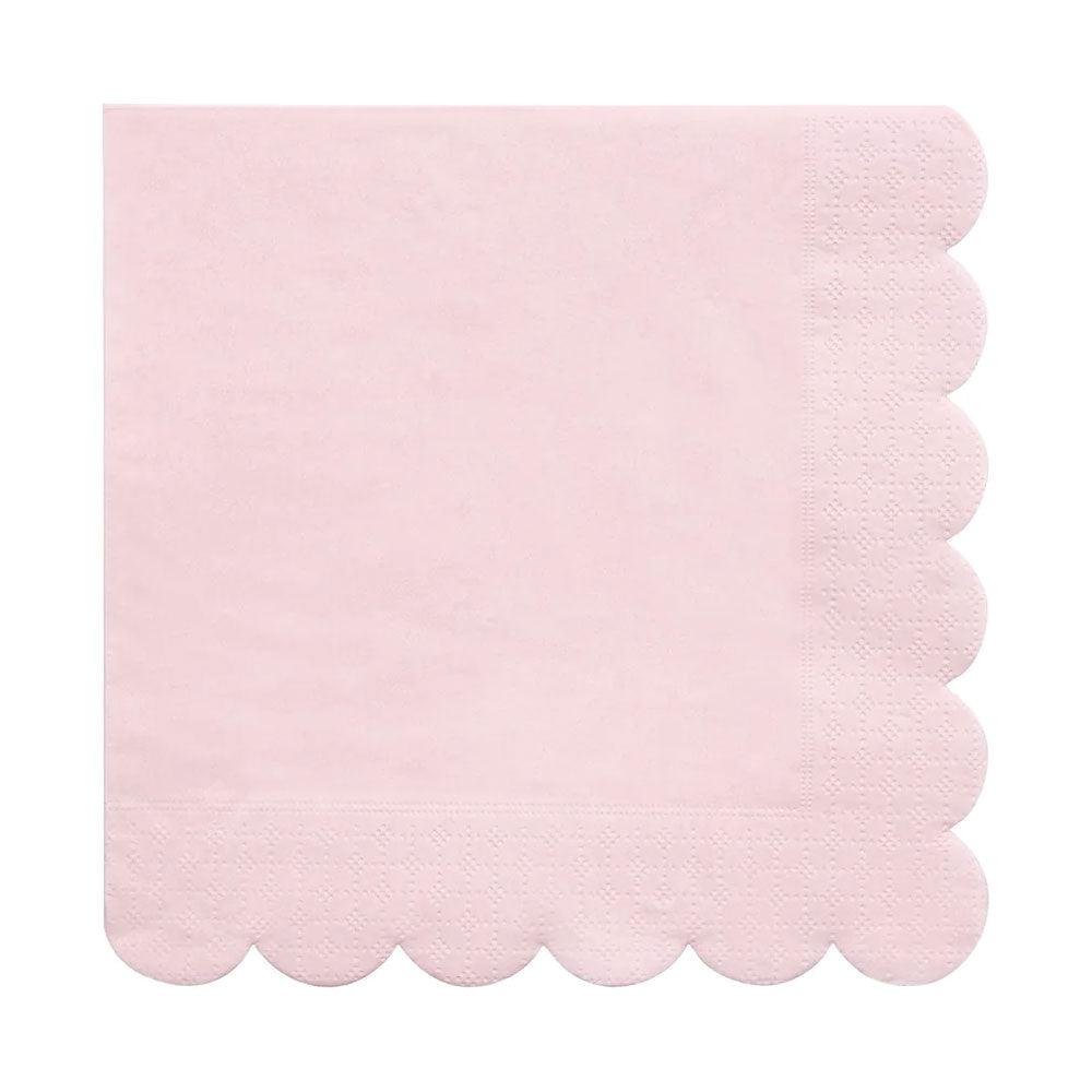Candy Pink Scalloped Napkins 20pk - The Party Room