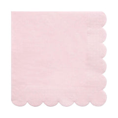 Candy Pink Scalloped Napkins 20pk - The Party Room
