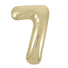 Champagne Giant Foil Number Balloon - 7 - The Party Room