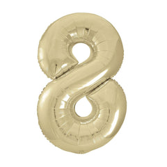 Champagne Giant Foil Number Balloon - 8 - The Party Room