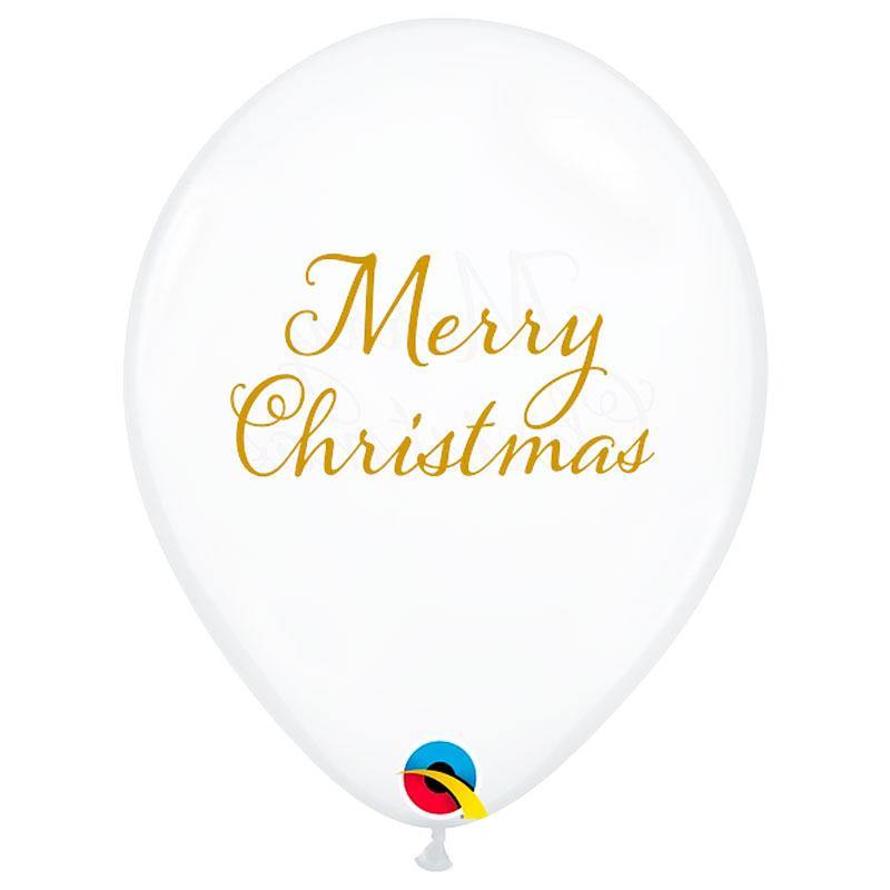 Clear Merry Christmas Balloons - The Party Room