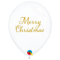 Clear Merry Christmas Balloons - The Party Room
