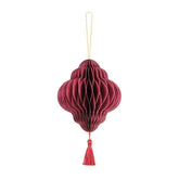 Deep Red Honeycomb Lantern - The Party Room