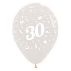 Clear 30th Birthday Balloons - The Party Room