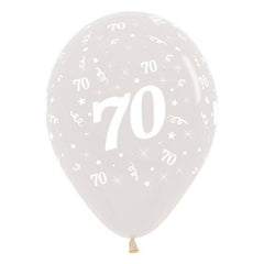 Clear 70th Birthday Balloons - The Party Room