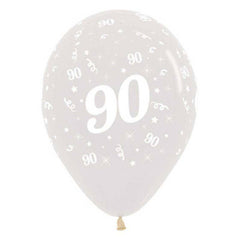 Clear 90th Birthday Balloons - The Party Room