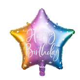 Colourful Happy Birthday Star Foil Balloon - The Party Room