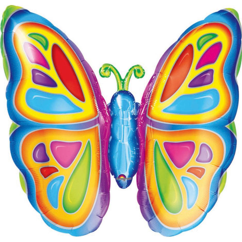 Jumbo Bright Butterfly Foil Balloon - The Party Room