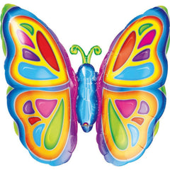 Jumbo Bright Butterfly Foil Balloon - The Party Room