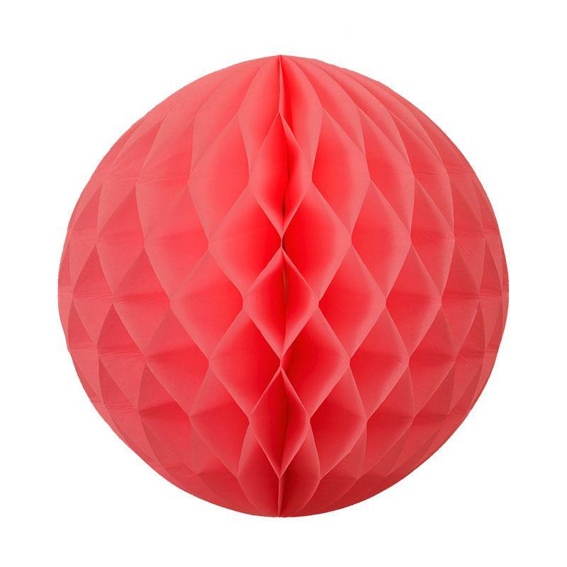 Coral Honeycomb Balls 25cm - The Party Room
