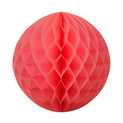 Coral Honeycomb Balls 25cm - The Party Room