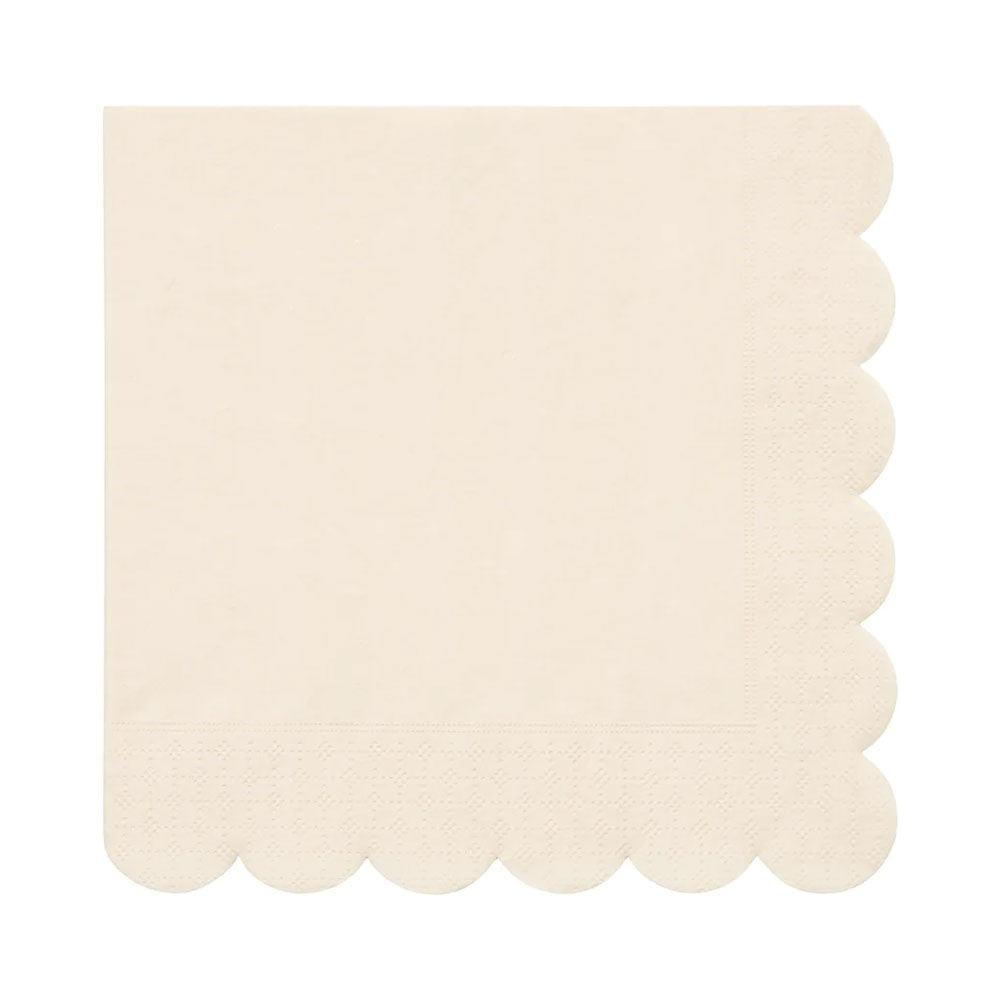 Cream Scalloped Napkins - The Party Room