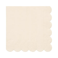 Cream Scalloped Napkins - The Party Room