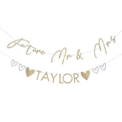 Customisable Surname Mr & Mrs Bunting Decoration - The Party Room