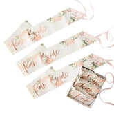 Floral Team Bride Hen Party Sashes 6pk - The Party Room