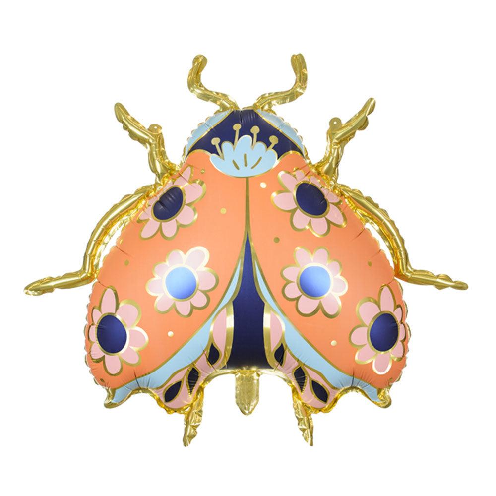 Large Floral Ladybug Foil Balloon - The Party Room