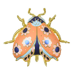 Large Floral Ladybug Foil Balloon - The Party Room