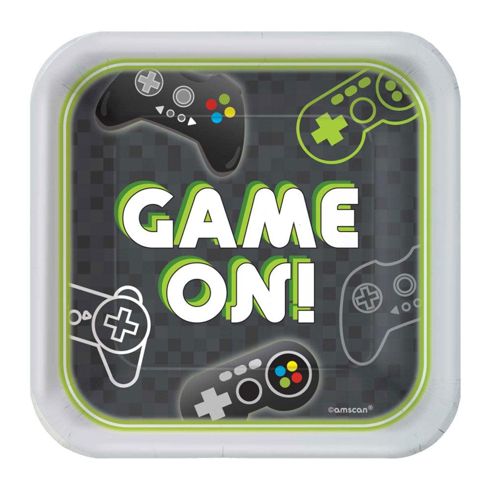 Level Up Gaming Plates 8pk - The Party Room