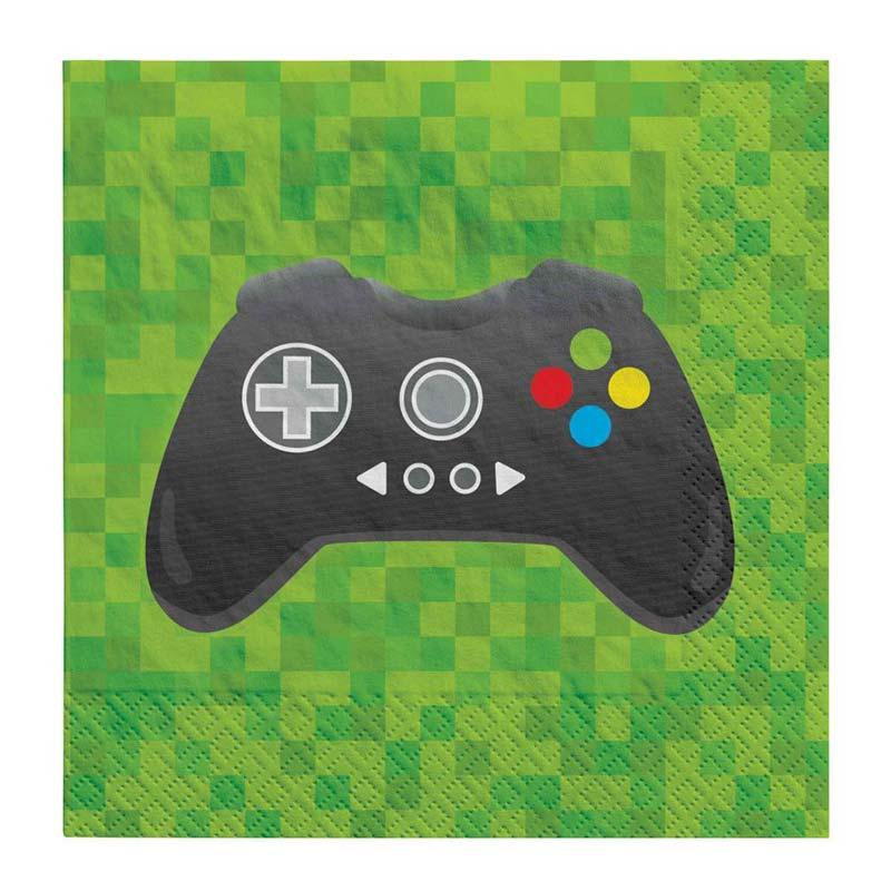 Level Up Gaming Controller Napkins 16pk - The Party Room