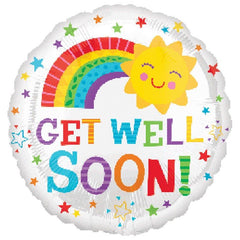 Get Well Soon Happy Sun Foil Balloon - The Party Room