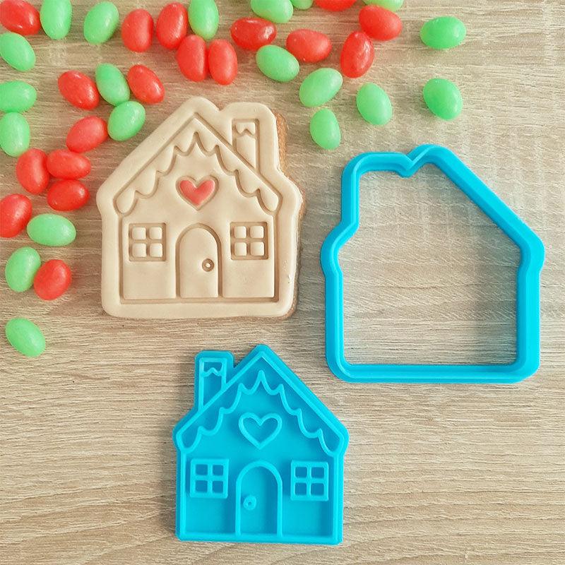 Gingerbread House Cookie Cutter & Fondant Stamp - The Party Room