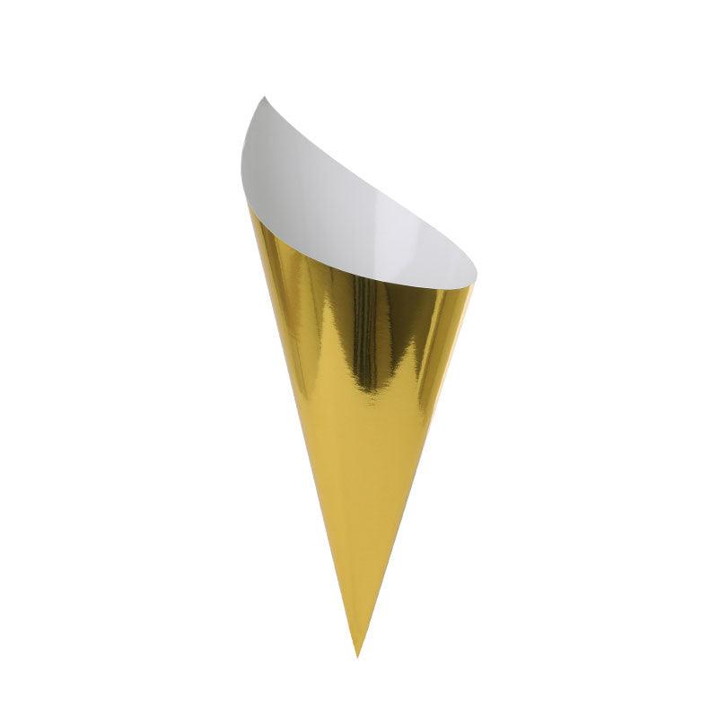 Metallic Gold Cones 10pk - The Party Room