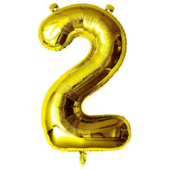 Gold Giant Foil Number Balloon - 2 - The Party Room