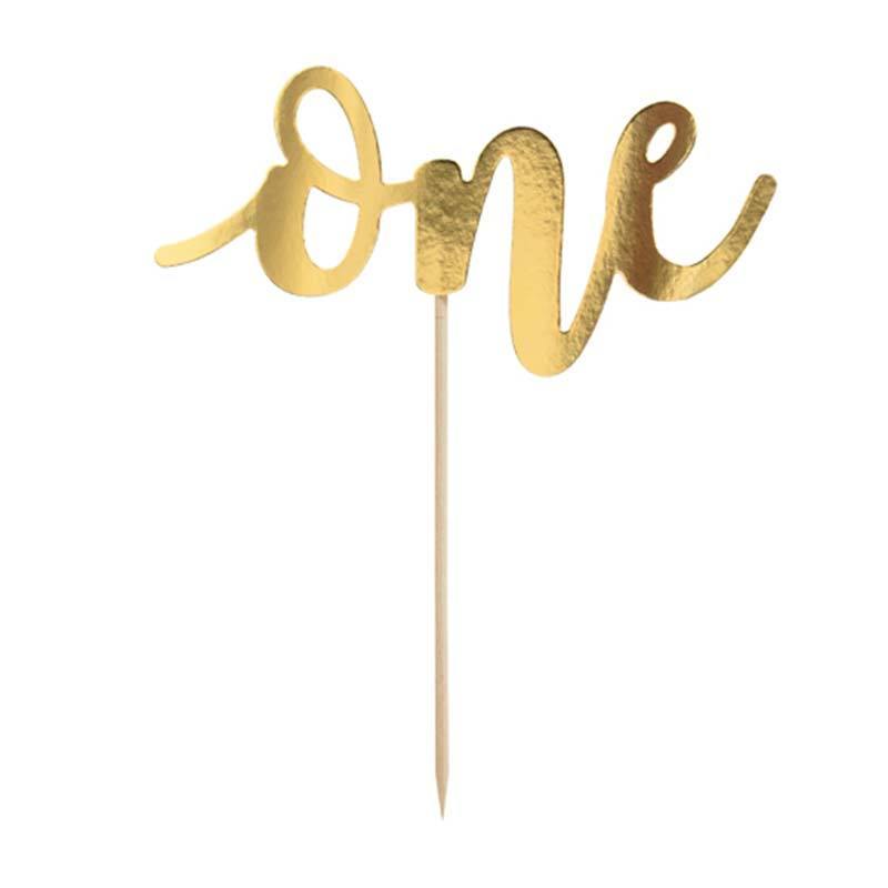 Gold One Cake Topper - The Party Room