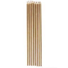 Gold Tall Candles 10pk - The Party Room