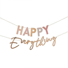 Pastel and Gold Happy Everything Party Bunting - The Party Room