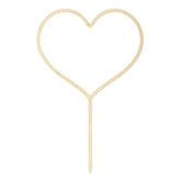 Wooden Heart Cake Topper - The Party Room