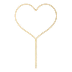 Wooden Heart Cake Topper - The Party Room