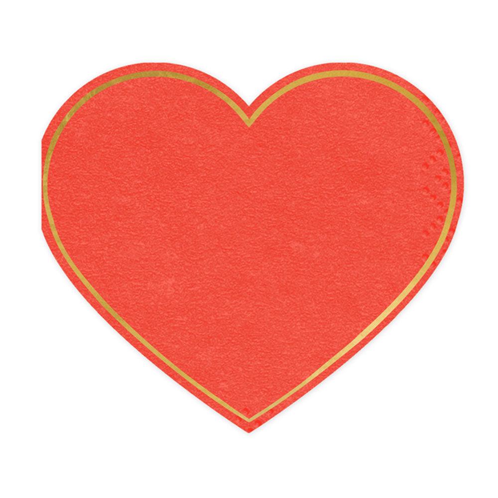 Red Heart Napkins 20pk - The Party Room
