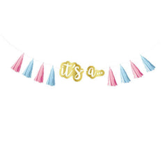 Gender Reveal it's a... Tassel Garland - The Party Room