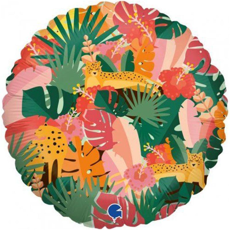 Tropical Jungle Print Foil Balloon - The Party Room